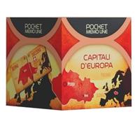 Cranio Creations - Pocket Memo Line - Capitales de Europa, una Nueva Forma de Jugar y Aprender con el Memory, edición en Idioma Italiano