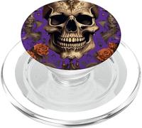 Cranium, Rosas Rojas y candelabros Vintage para Halloween PopSockets PopGrip para MagSafe