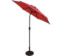 Crank and Push Button Tilt Umbrella for Outdoor Garden and Yard Outdoor Patio Umbrellas Parasols 7Ft Patio Steel Powder Coated Umb