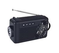 Crank Radio - Radio De Manivela De 1200 MAh | Meteorológico De Manivela Solar con Am FM SW SW SEÑAL DE MULTIBLE | Recepción LED Light De Emergencia | De Campamento para Interrupciones De E