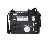 Crank Weather Radio - Emergencias Energéticas Solares, Escáner de Señal AM FM | Linterna Recargable, Cortes De Energía Para Desastres De Viaje Paquete Protección Del Hogar Condiciones Tormenta Al Aire