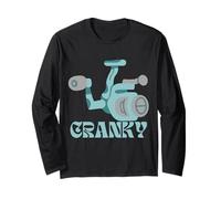 Crankbait Fishing Lure - Cranky Fisherman Tee Manga Larga