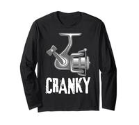 Crankbait Fishing Lure - Cranky Fisherman Tee Manga Larga