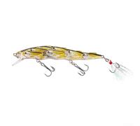 Crankbait - Señuelos de pesca para pececillos que se hunden con postura de natación pesada y cuentas de acero inoxidable para una atracción dinámica de peces (amarillo)