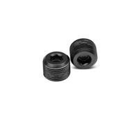 Crankbrothers Pedal End Cap Endkappe, (VE/2), Hex, black, CBET16915
