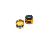 Crankbrothers Pedal End Cap Endkappe, (VE/2), Hex, gold, CBET16791