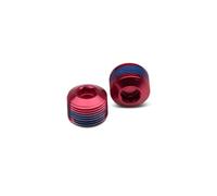 Crankbrothers Pedal End Cap Endkappe, (VE/2), Hex, red, CBET16792