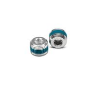 Crankbrothers Pedal End Cap Endkappe, (VE/2), Hex, silver, CBET16796