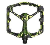 Crankbrothers Stamp 7 Pedales para Bicicleta de montaña, tamaño Grande, Negro/Lima