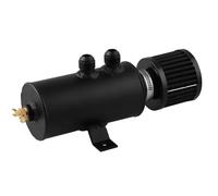 Crankcase Ventilation System Tanque universal de recogida de aceite para coche de 750 ml con filtro de ventilación, de aluminio, 10 AN, redondo, separador de aceite y gas.(Black)