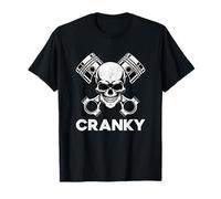 Cranky Car V8 Motor Cigüeñal Coches Amante, Mecánico Camiseta