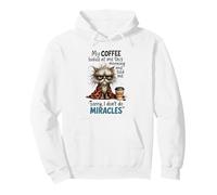 Cranky Cat Coffee No Miracles Humor matutino Sudadera con Capucha