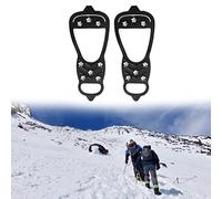 Cranpones, Crampones Nieve Hielo, Zapatos para Hielo, Pinchos para Botas, Crampones Hielo Antideslizantes, 8 Dientes Crampones Nieve, para Pesca Trotar Alpinismo Acampada Senderismo Marcha Invierno, L