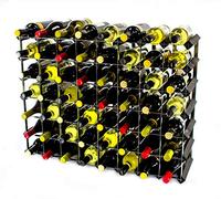 Cranville wine racks Classic Madera Manchado Negro 56 Botella y galvanizado Estante del Vino del Metal Listo ensamblados