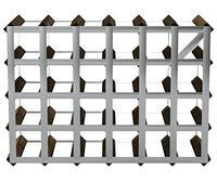Cranville wine racks Madera Classic 30 Botella (6x4) Roble Oscuro Manchado y galvanizado Estante del Vino del Metal ya montados