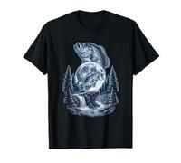 Crappie Fish Howling at The Moon Funny Meme Fishing Lover Camiseta