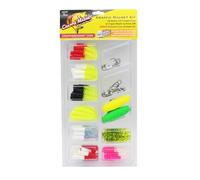 Crappie Magnet 96 Kit Bodies E Z Floats Jig Heads Double Cross Unidades, Hombres, Multicolor, 98 Pack