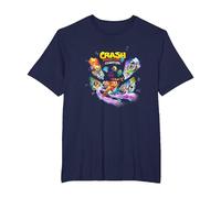 Crash Bandicoot 4: It's About Time Island Shards Game Poster Camiseta, Hombre Tallas Grandes, Azul Marino, 3X Alto