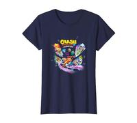 Crash Bandicoot 4: It's About Time Island Shards Game Poster Camiseta, Mujer, Azul Marino, 3XL
