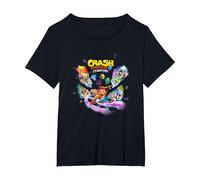 Crash Bandicoot 4: It's About Time Island Shards Game Poster Camiseta, Mujer Tallas Grandes, Negro, 3XL Grande