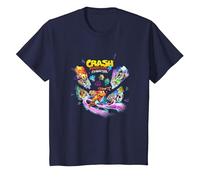 Crash Bandicoot 4: It's About Time Island Shards Game Poster Camiseta, Niños, Azul Marino, 3 años