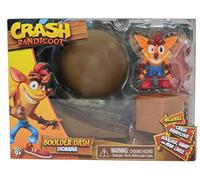 Crash Bandicoot Bandai Boulder Dash Diorama | El juego incluye una figura coleccionable de 6 cm con rampa Boulder y caja basada en videojuegos | Excelente juguetes para niñas y