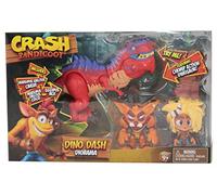 Crash Bandicoot Bandai Dino Dash Diorama | Juego con 2 figuras coleccionables de 6 cm y juguete Chomp basado en videojuegos | Grandes juguetes