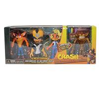 Crash Bandicoot Bandai - Juego de 4 Figuras de acción con máscara | Paquete de 4 Juguetes de 11 cm con máscara y Accesorios de Soporte | Figuras coleccionables como mercancía y Regalos de Videojuegos