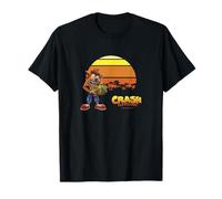 Crash Bandicoot Retro Sunset Wumpa Island Crash Poster Camiseta
