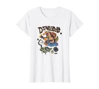 Crash Team Rumble Distressed Dingodile Bazooka Swamp Run Camiseta, Mujer, Blanco, XL