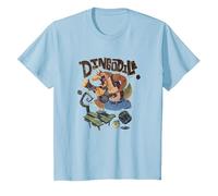 Crash Team Rumble Distressed Dingodile Bazooka Swamp Run Camiseta, Niños, Azul Bebé, 10 años