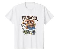 Crash Team Rumble Distressed Dingodile Bazooka Swamp Run Camiseta, Niños, Blanco, 3 años
