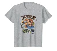 Crash Team Rumble Distressed Dingodile Bazooka Swamp Run Camiseta, Niños, Gris Jaspeado, 6 años