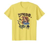 Crash Team Rumble Distressed Dingodile Bazooka Swamp Run Camiseta, Niños, Limón, 6 años