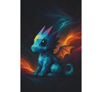 Crashing Wavelengths Dragon || Lined Notebook, 6x9, 120 Pages: A bold, elemental notebook for journaling, sketching, and inspired chaos