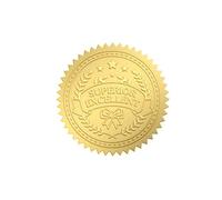 CRASPIRE 100PCS Excelentes Pegatinas Pegatinas de Lámina Dorada Etiquetas de Sello de Oblea Etiquetas Redondas Sello Sello de Premio de la Empresa para el Reconocimiento Del Profesor Profesor