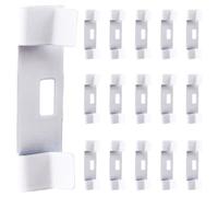 CRASPIRE 16 Pieza Reparación Persianas Verticales Protector Paletas Hierro Blanco Reemplazo Ventana Pestañas Cortinas Metal Reutilizables Kits Ganchos Clip Accesorios Fijar Láminas Persianas
