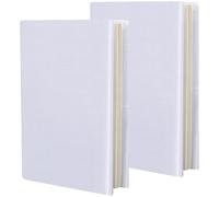 CRASPIRE 2 Funda Elástica Blanca para Libros Funda Elástica de 9 x 14 Pulgadas Funda Protectora Duradera Y Reutilizable de Tela Elástica Rectangular de hasta 9 x 11 Pulgadas para Libros de Tapa Dura