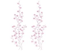 CRASPIRE 2 parche de Flor de Ciruelo Rosa con Apliques Flores Parches Bordados Encaje Floral Pegatinas Tela para Planchar Y Coser Adornos Bordados para Manualidades Ropa Vestidos Accesorios Decoración