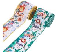 CRASPIRE 2 rol Cinta BOR Ambre Animas Dibujos Animados 10 Yardas Cinta Te Arpilra Estampada Primavera Y Verano Envolver Rega Manualidas Coronas Hacer Moños Cumpaños Bodas spedidas Soltera