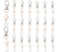 CRASPIRE 20 Llavero Tortuga Viaje Amuleto Buena Suerte Llavero Mar Y Océano Turquesa Estrella Mar Verano Colgante Animal Playa Llavero Decorativo Regalo Inspirador Recuerdo Fiesta DIY Bolso