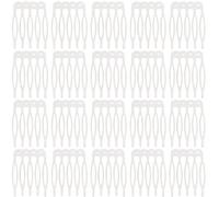 CRASPIRE 20 peineta 5 Dientes el Pelo Pequeños Aros Metal Plateado Velo Novia Decoración Tocado Francés Pinza Moño Accesorios Manualidades Mujer Fabricación Joyas