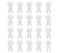 CRASPIRE 20 Unids Cinta de Premio En Blanco Botón Blanco Pin Broche Ganador Cintas de Victoria Cinta de Roseta Gran Premio para DIY Aula Fiesta Accesorio Competencia Evento Deportivo Escuela