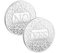 CRASPIRE, 4 Pieza, Sí O Sin Monedas, Desafío de Volteo, Moneda de Decisión, Monedas de la Suerte, Aleación Antigua, Monedas Conmemorativas de Dos Caras, 4cm/1.57 Pulgadas