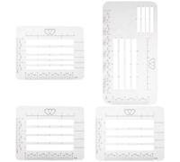 CRASPIRE 4 Plantilla Guía Escribir Sobres Regla Espaciado Recto Translúcida PP Tarjetas Agradecimiento Álbumes Recortes Diarios Letras Invitaciones Boda Manualidades