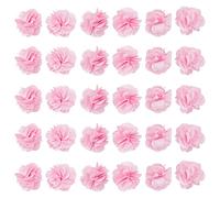 CRASPIRE 40 Pieza Flores de Tela Rosa 1.34" 3D Flor de Gasa Adornos de Encaje Ramos de Novia Flor de Racimo DIY Costura Parche de Encaje para Manualidades DIY Diademas Envoltura de Regalo de Boda