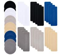 CRASPIRE 44 Pieza Parches Zapatos 6 Colores AgujerosAutoadhesivosRectangularesRedondospara Reparar Taconesde Tela SintéticaKit Parches Repuesto Zapatillas TenisMalla Prevenir Puntera Talón