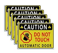 CRASPIRE, 5 Uds., Señal de Aviso de Puerta Automática No Tocar, Pegatinas de Advertencia Autoadhesivas de Seguridad, Pegatina de Vinilo 6.9"X9.8" para Coche, Taxi, Taxi, Autobús