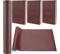 CRASPIRE 55 x 11.8 paño de Piel Sintética para Libros Color Rojo Oscuro para Encuadernación de Libros A4-A8 Superficie Lisa de PU Cubierta de Base No Tejida Recubierta de Poliuretano Protector