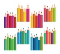 CRASPIRE 8 Hoja 8 Estilos Lápiz de Colores Pegatinas para Ventana Coloridas Pegatinas para Decoración de Pared para Aula, Dormitorio, Sala de Estar, Ventana, Escalera, Escaparate, Decoraciones